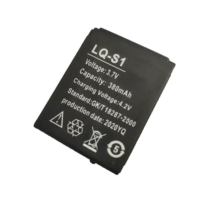 Watch V8 - 1-4ชิ้น LQ-S1 3.7โวลต์380มิลลิแอมป์ต่อชั่วโมงแบตเตอรี่ลิเธียมชาร์จได้สำหรับสมาร์ทวอท์ช AB-S1 HLX-S1 DZ09