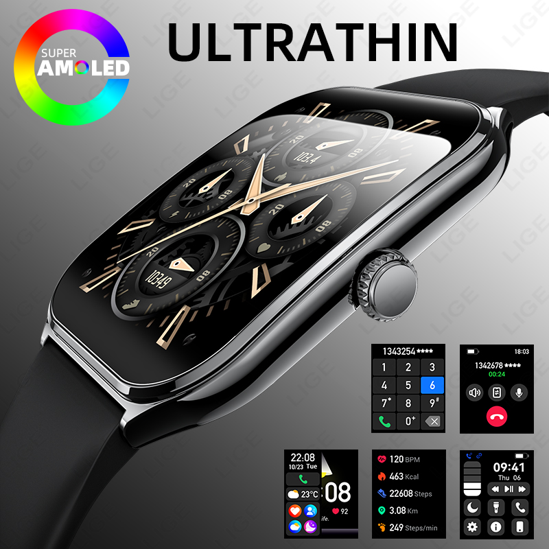 Watches Ladies Smartwatch - LIGE ใหม่บางเฉียบสมาร์ทวอทช์ผู้ชาย 1.96