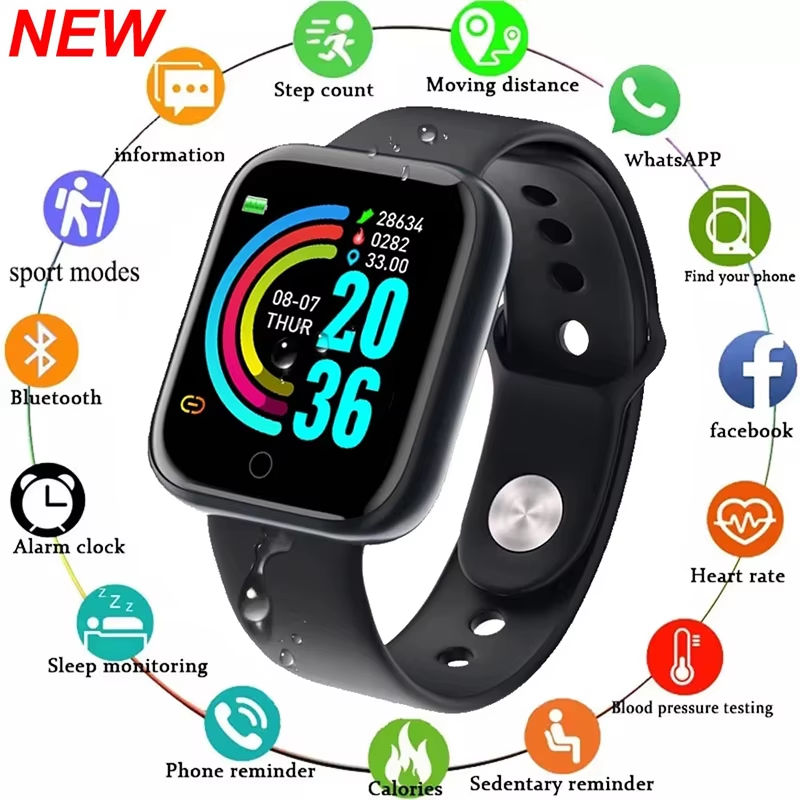 Watch Smartwatch Android - สมาร์ทวอทช์ผู้ชายผู้หญิงนาฬิกาข้อมือสมาร์ทวอทช์ข้อความฟิตเนส โมโนเตอร์สร้อยข้อมือของขวัญวันเกิดนาฬิกาอิเล็กทรอนิกส์สำหรับแอนดรอยด์ ไอโอเอส ﻿