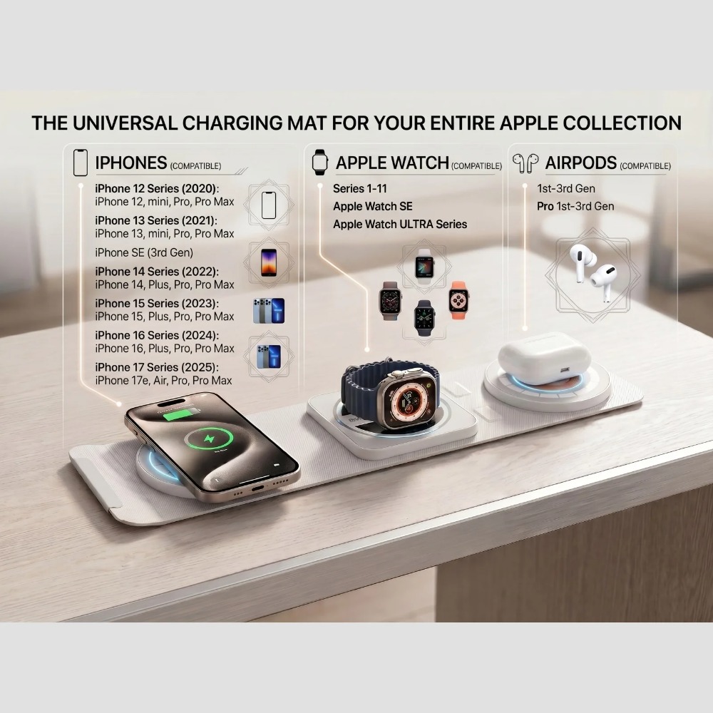 Watch 7 Smartwatch Iphone - แท่นชาร์จเร็ว 3 in 1 สำหรับ iPhone