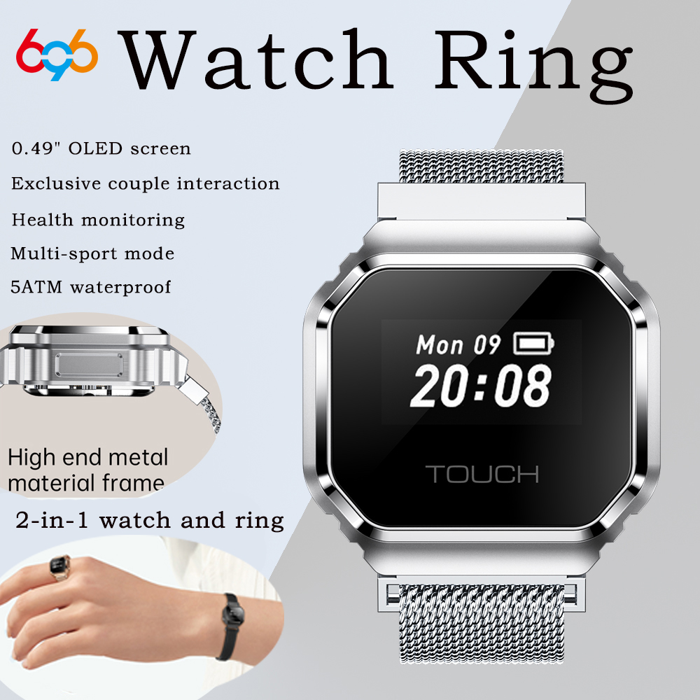 Smartwatch Ring Watches - แหวนสมาร์ทหน้าจอ OLED ขนาด 0.49 นิ้ว รุ่นใหม่ปี