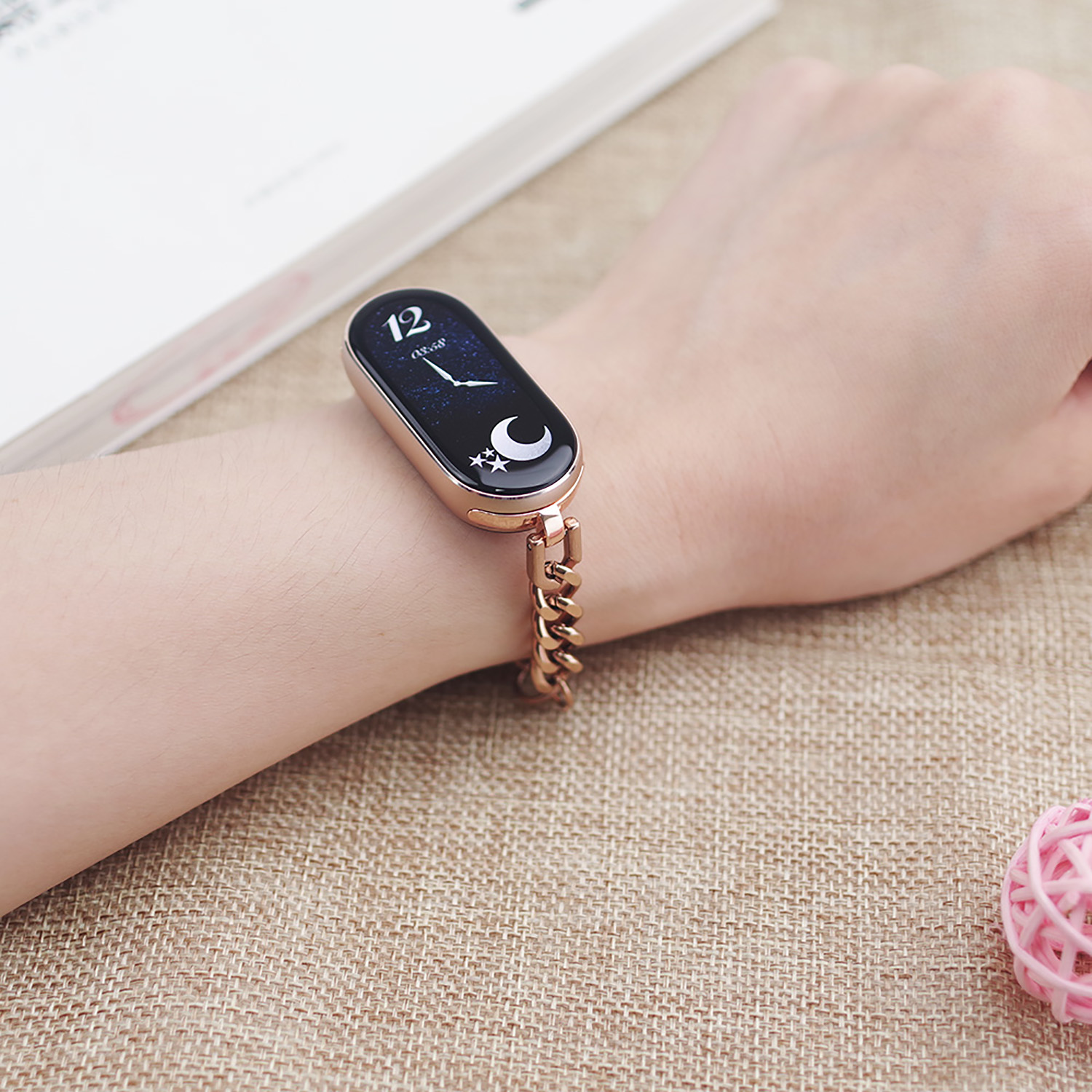Watches Ladies Smartwatch - สายรัดข้อมือแบบโซ่สำหรับ Mi Band 11 สายรัดข้อมือสำหรับ Mi