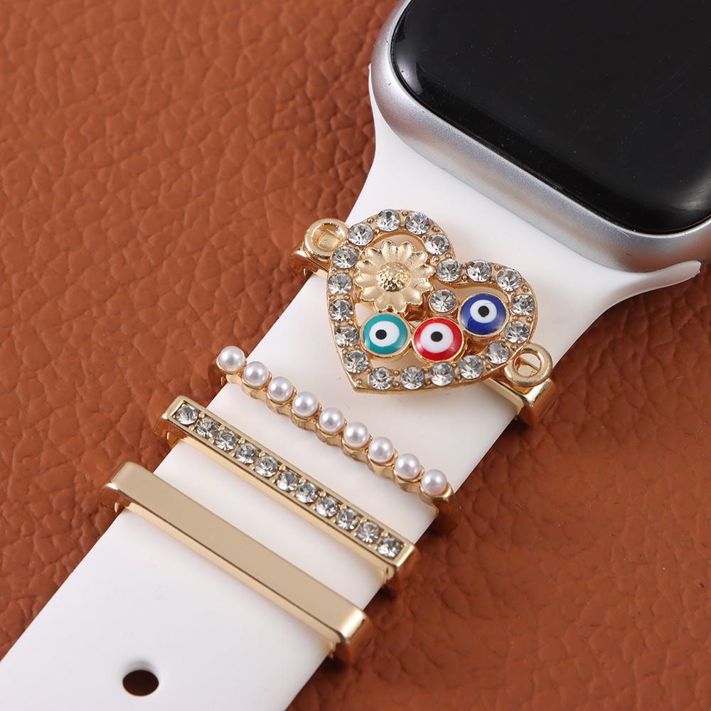 Smartwatch Ring Watches - แหวนประดับเพชรสุดน่ารักสำหรับนาฬิกาสายรัดซิลิโคนสายคาด Apple Watch สายนาฬิกาข้อมือ