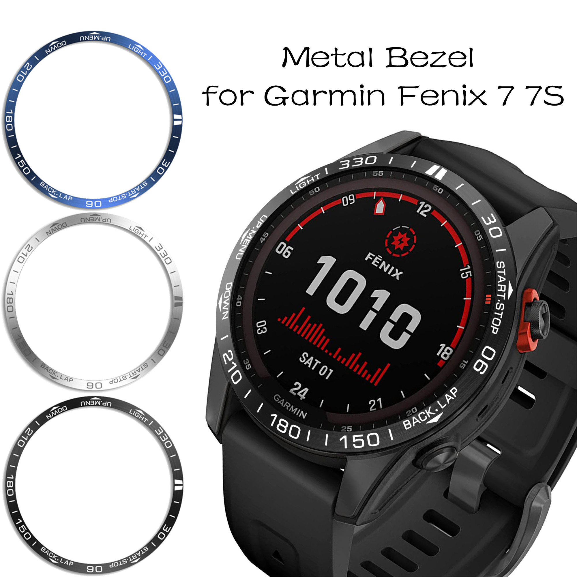 Smartwatch Ring Watches - จัดแต่งทรงผมโลหะ BEZEL สําหรับ Garmin Fenix 7