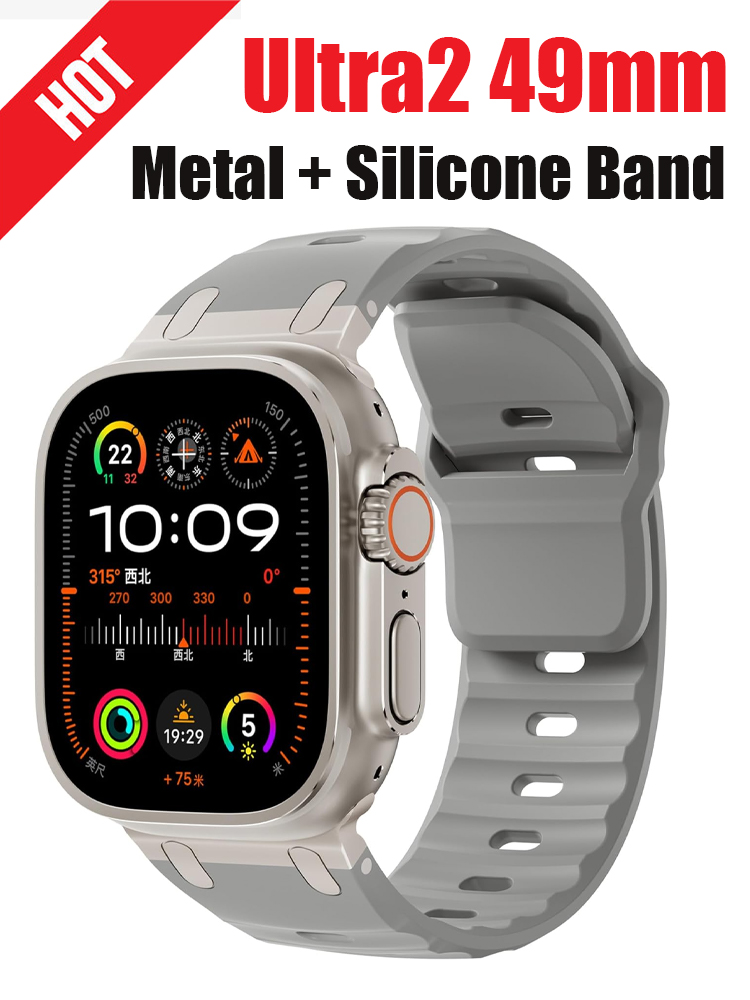 Smartwatch Apple Watches For Men - โลหะ + สายซิลิโคนสําหรับ Apple Watch Ultra2