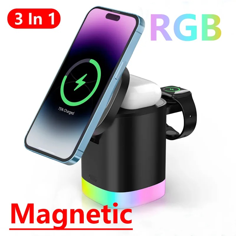 แท่นชาร์จไร้สายแม่เหล็ก RGB Li - Watch 7 Smartwatch Iphone บทวิจารณ์และราคา