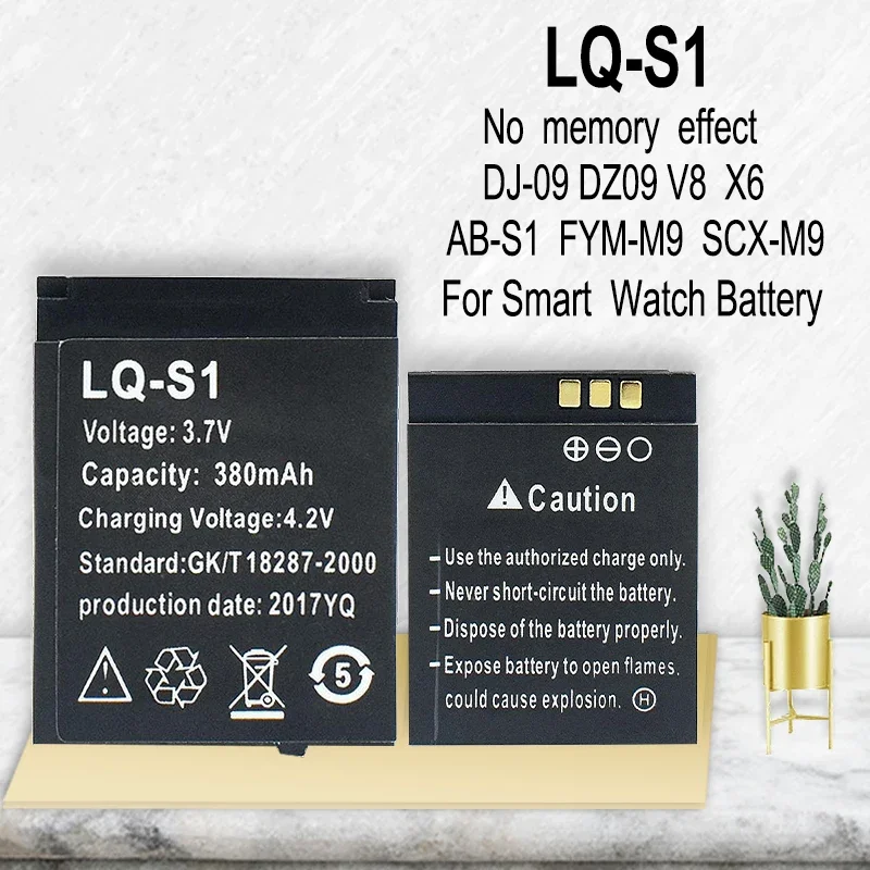 1-100PCS LQS1 3.7V 380mAh สมาร - Watch V8 บทวิจารณ์และราคา