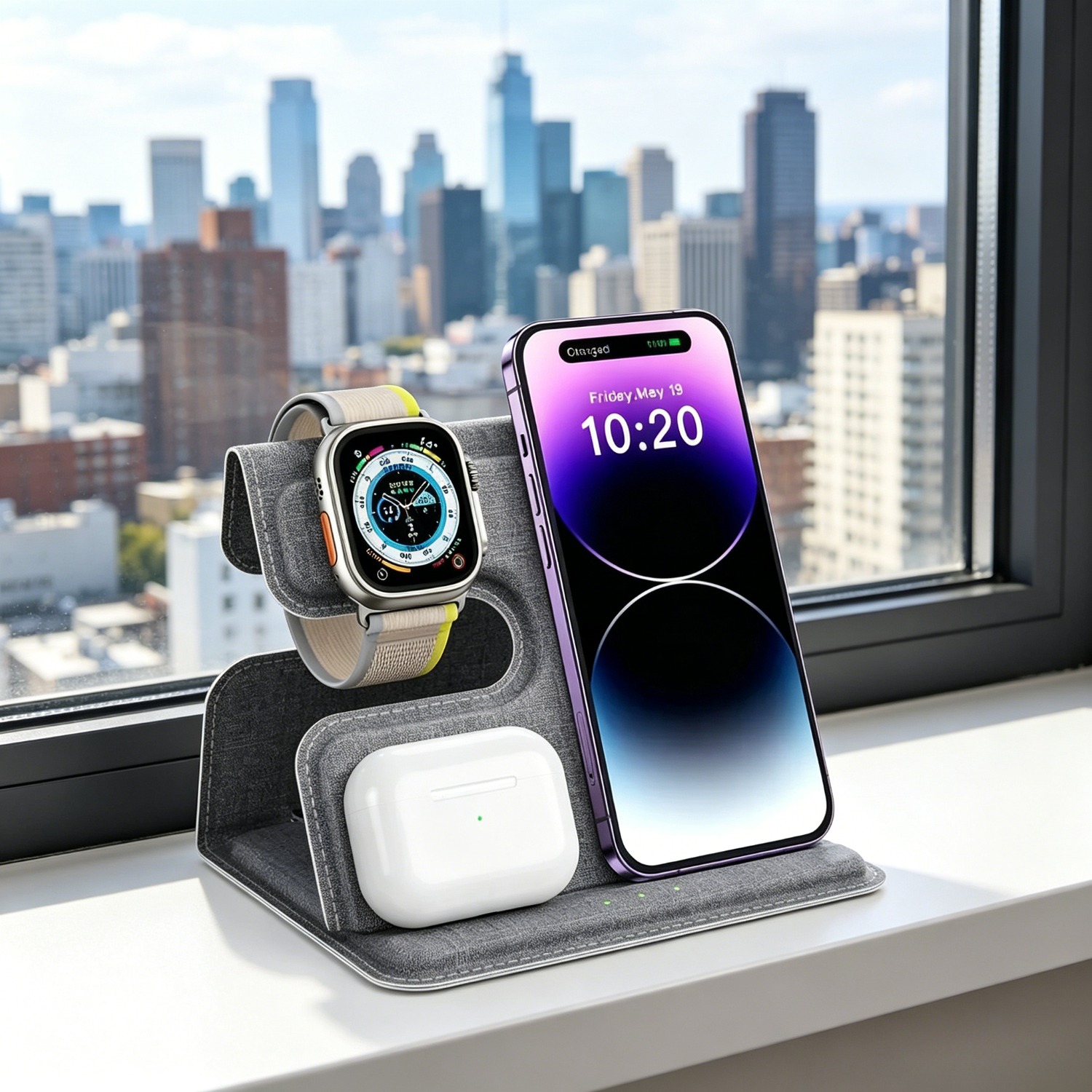แท่นชาร์จไร้สาย 3 in 1 สำหรับ  - Watch 7 Smartwatch Iphone บทวิจารณ์และราคา