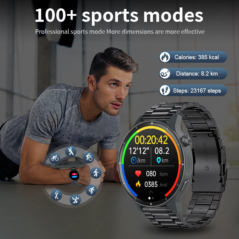 LIGE 3D Dynamic Dial สมาร์ทนาฬ - Smartwatch Latest Watches For Women บทวิจารณ์และราคา
