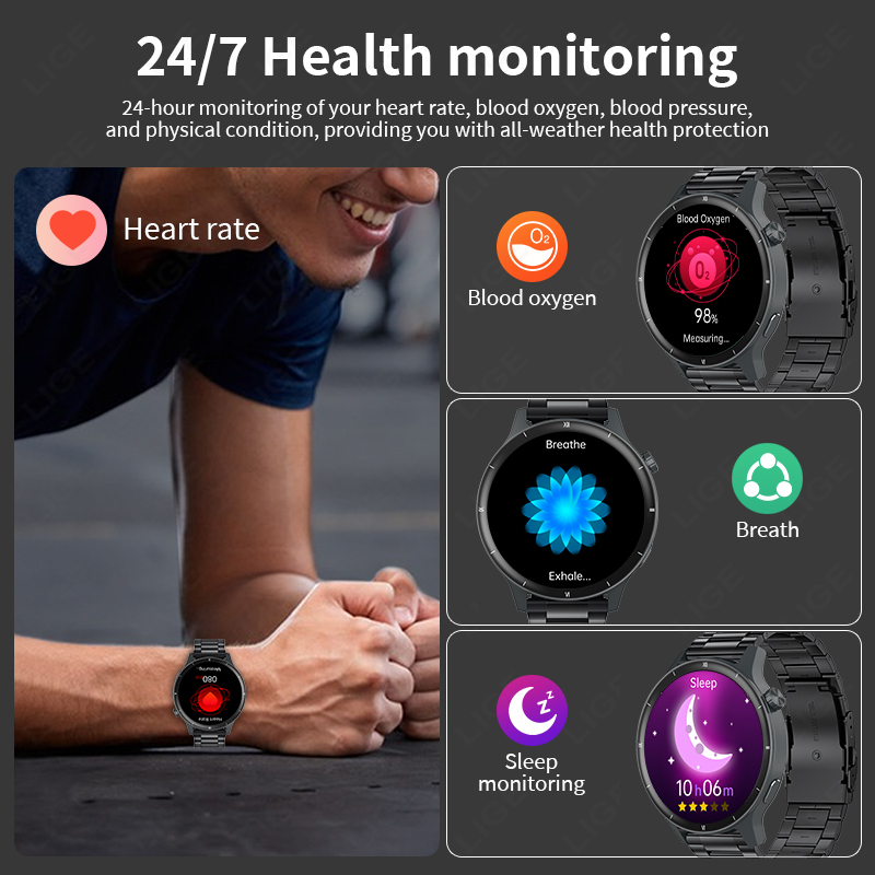 LIGE 3D Dynamic Dial สมาร์ทนาฬ - Smartwatch Latest Watches For Women บทวิจารณ์และราคา