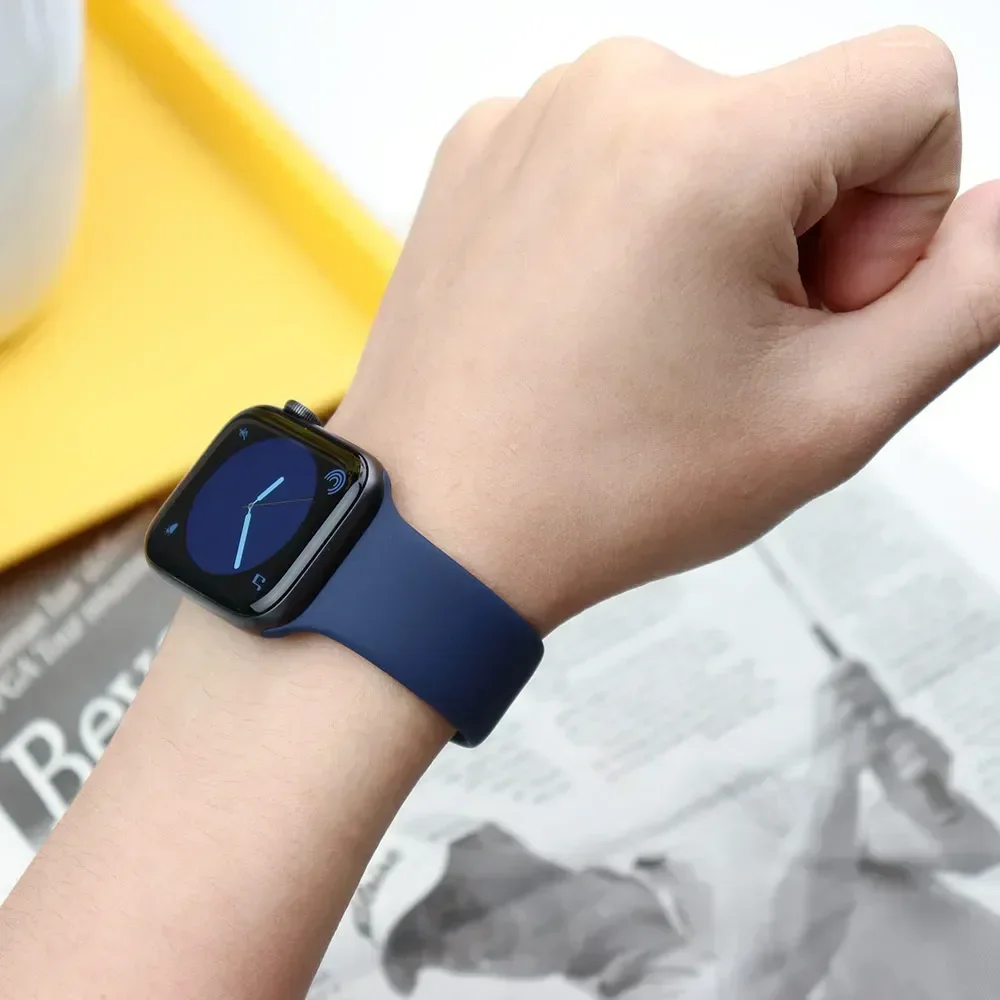 สายนาฬิกาข้อมือซิลิโคนนุ่มแบบส - Smartwatch Apple Watches For Men บทวิจารณ์และราคา
