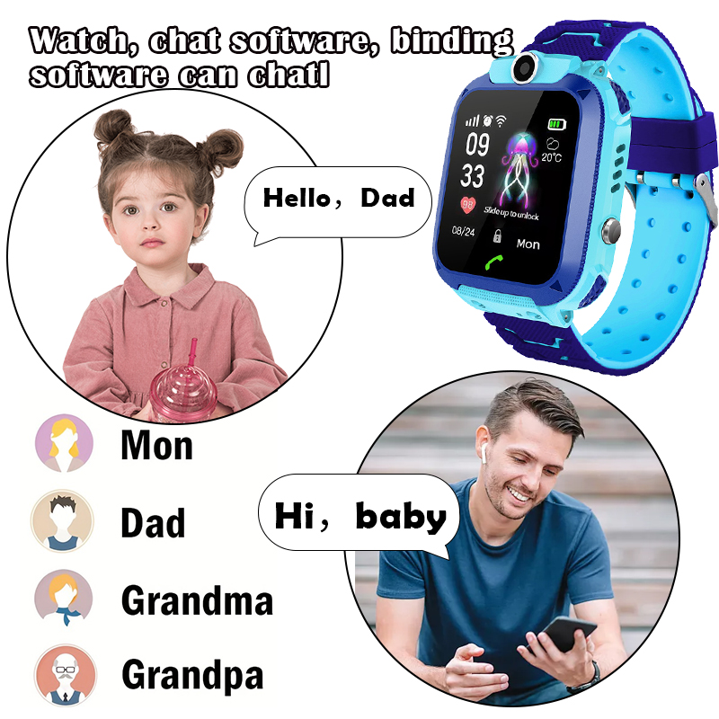 นาฬิกาอัจฉริยะสำหรับเด็ก Q12B  - Smartwatch Watches Gift For Boys With Gps บทวิจารณ์และราคา