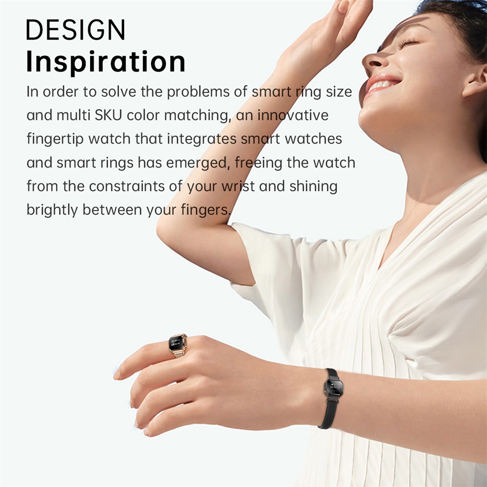 แหวนสมาร์ทหน้าจอ OLED ขนาด 0.4 - Smartwatch Ring Watches บทวิจารณ์และราคา