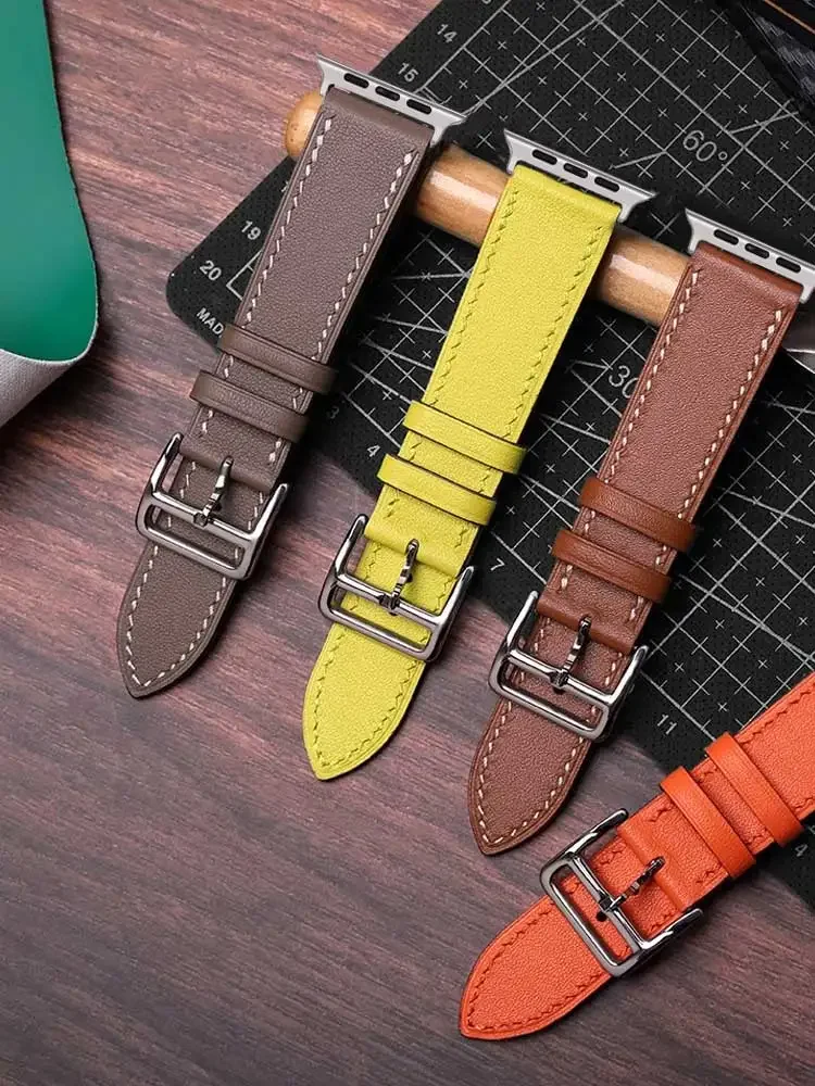 สายนาฬิกาหนังสําหรับ Apple Wat - Smartwatch Apple Watches For Men บทวิจารณ์และราคา