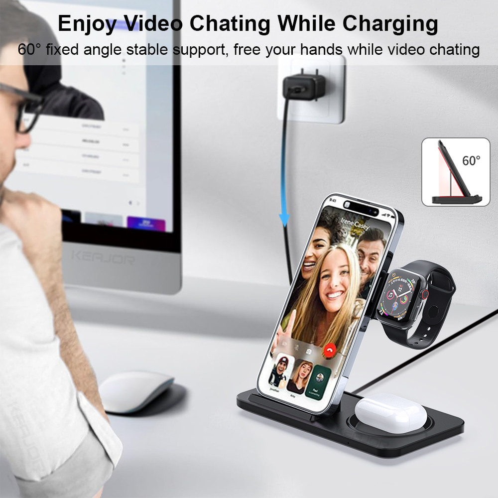 แท่นชาร์จไร้สายแบบพกพา 3-in-1  - Watch 7 Smartwatch Iphone บทวิจารณ์และราคา